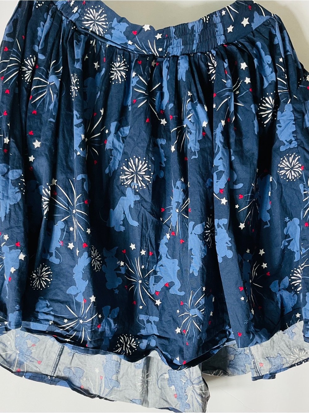 Disney Torrid Plus Size 2 Mickey Fireworks Skirt Navy Blue Disney Parks